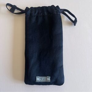 Prada Black Nylon Logo Pouch